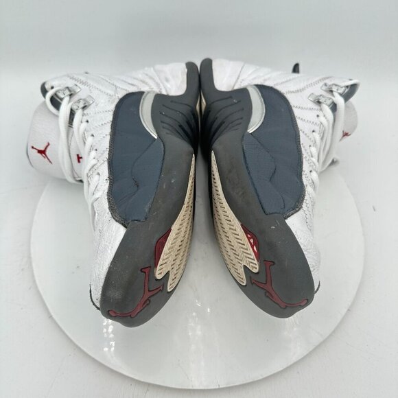 Nike Air Jordan 12 Retro Men Size 10.5 130690-160 White Dark Grey Training Shoes - Picture 7 of 11